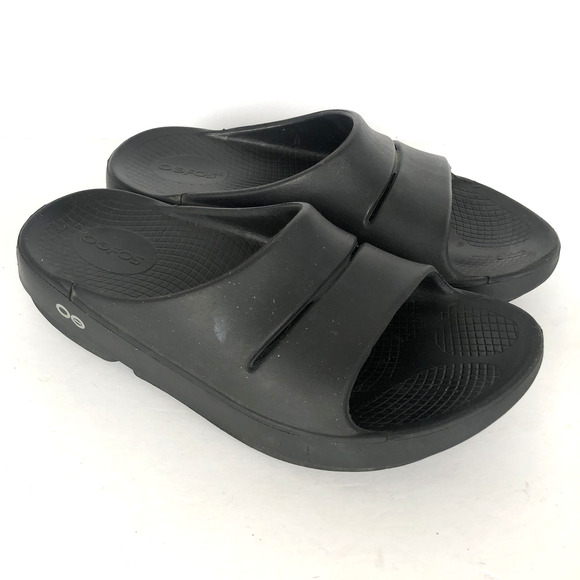 OOFOS Ooahh Sport Recovery Slides Men's 5 Women's 17 38 Black Unisex Comfort - Picture 2 of 10